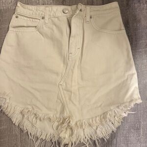 We the Free size 25 white denim skirt